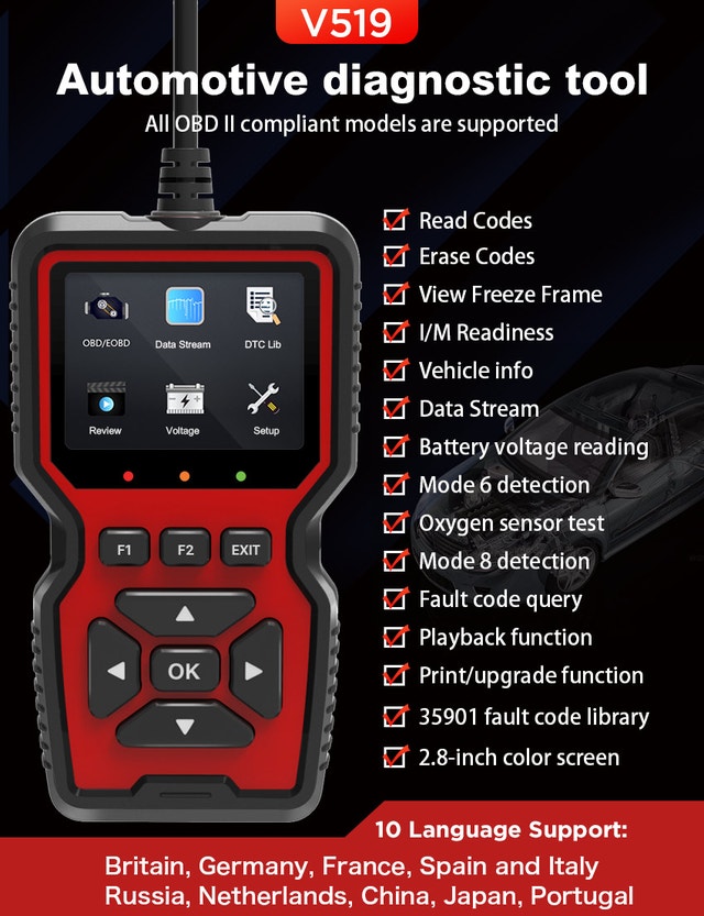 (BRAND NEW) OBDII V519 Car Diagnostic Scanner Tool - photo 2