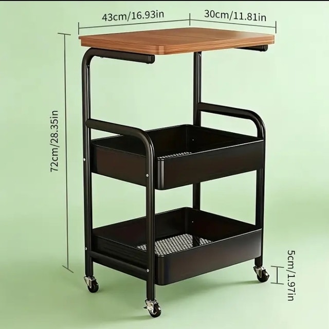(NEW) Utility Cart Kitchen Cart Multiuse with Wheels - photo 2