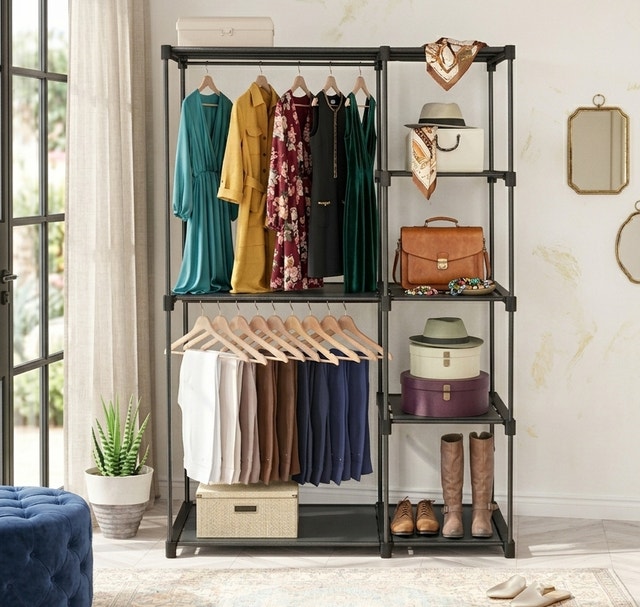 (BRAND NEW) Portable Closet Organizer Garment Rack - photo 4
