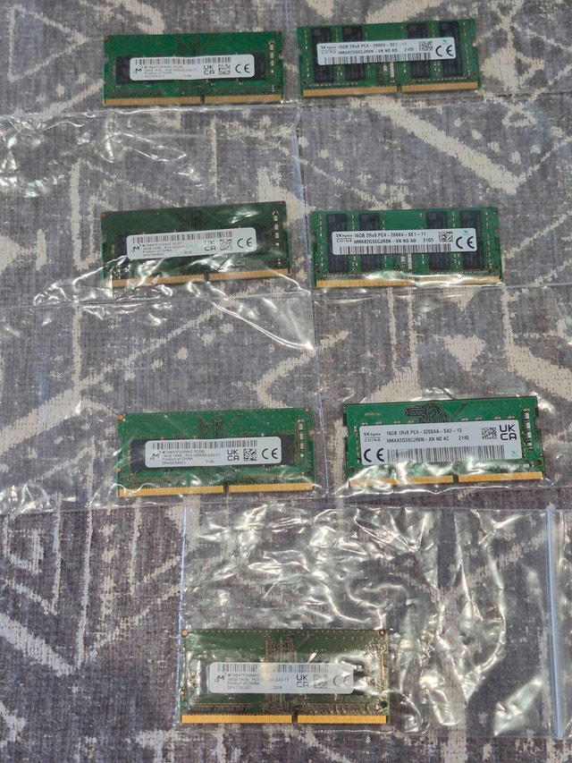 Assorted Laptop RAM Modules (DDR4)