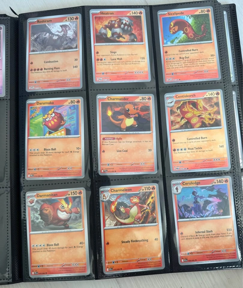 Trading card binder with Pokémon cards inside - photo 3
