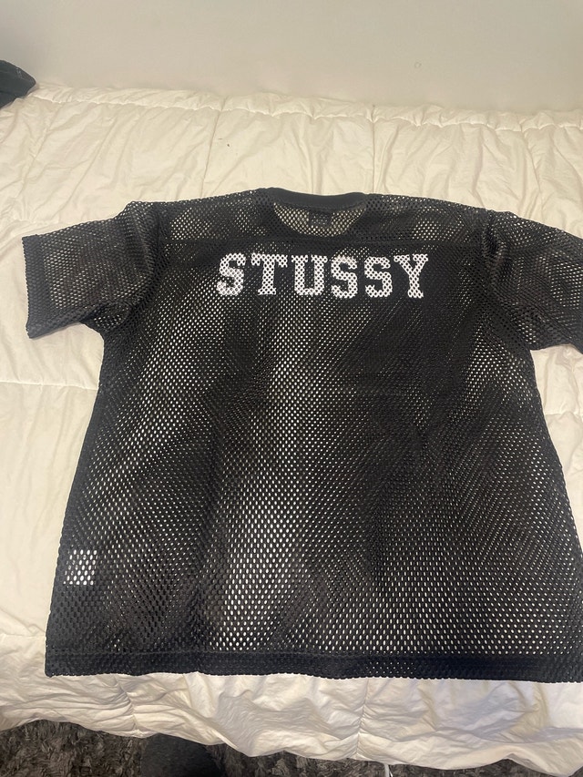 Black Stussy Mesh Jersey