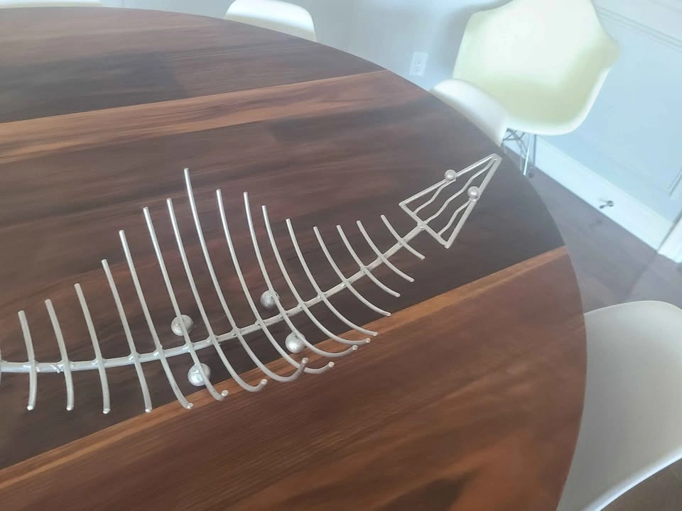 Metal Fish Skeleton Decorative Bowl - photo 3