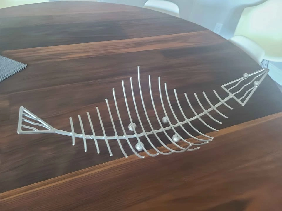 Metal Fish Skeleton Decorative Bowl - photo 4