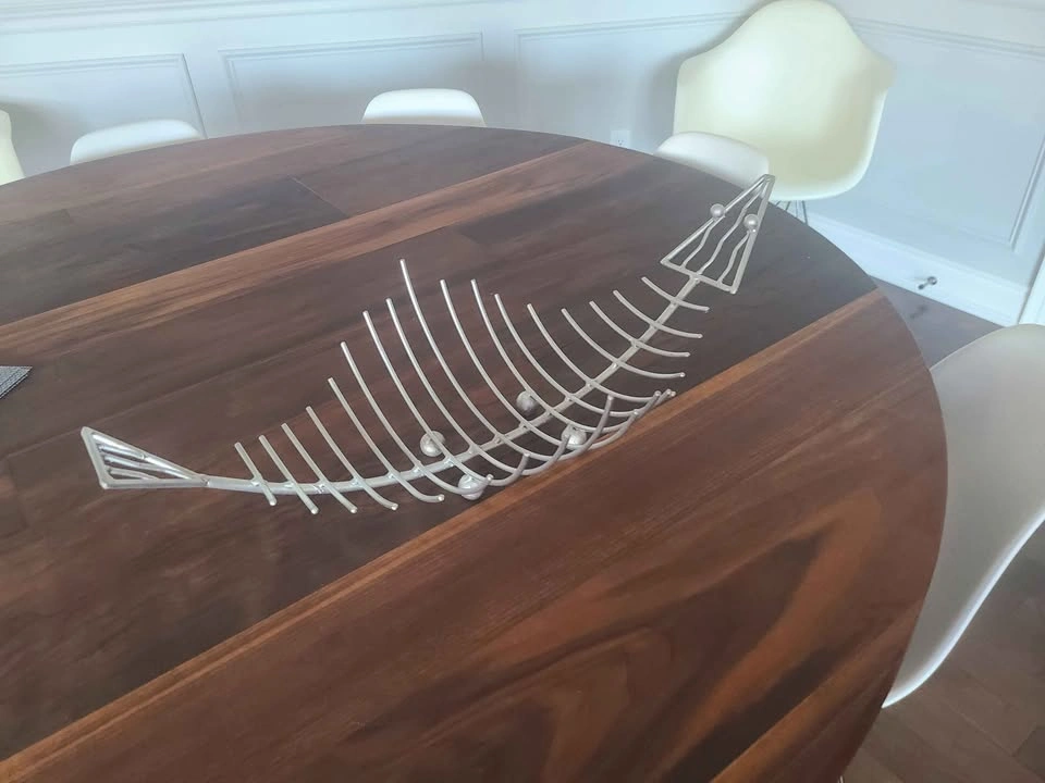 Metal Fish Skeleton Decorative Bowl - photo 5