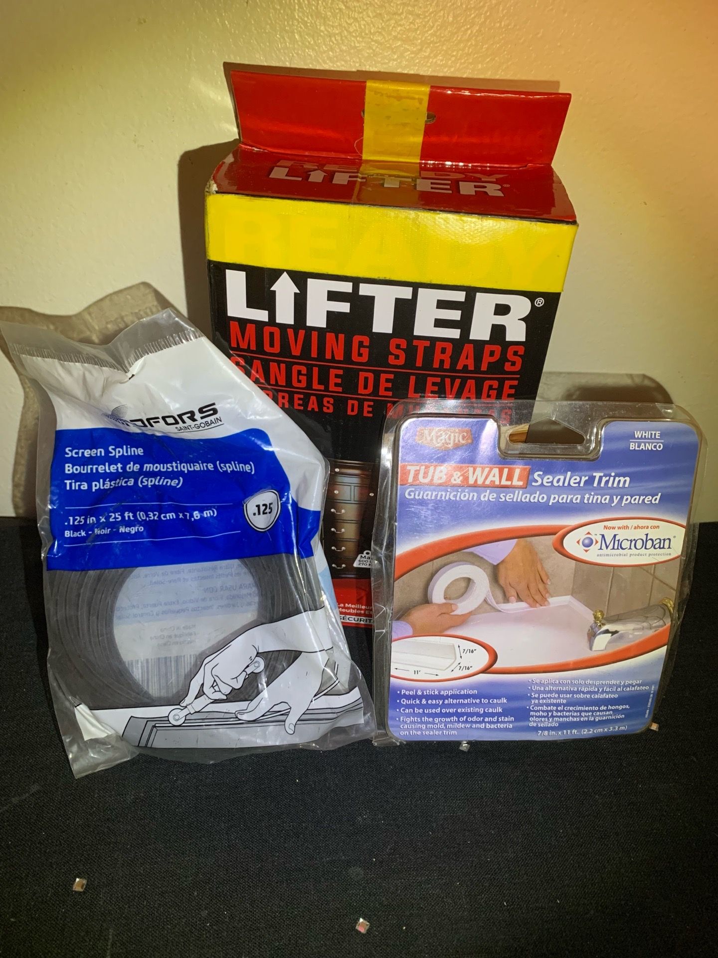 Home Improvement Lot - Moving Straps, Dimmer, Trim