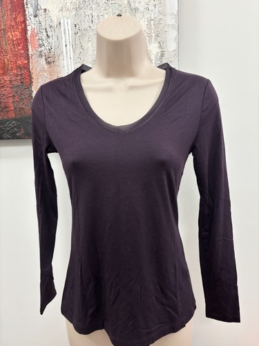 Banana Republic Petite XS NWOT Plum Long Sleeve Knit Top