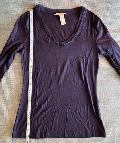 Banana Republic Petite XS NWOT Plum Long Sleeve Knit Top - photo 5