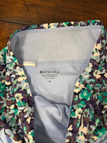 Athleta High Waist Swim Bottom M Elysian Floral Green - photo 5