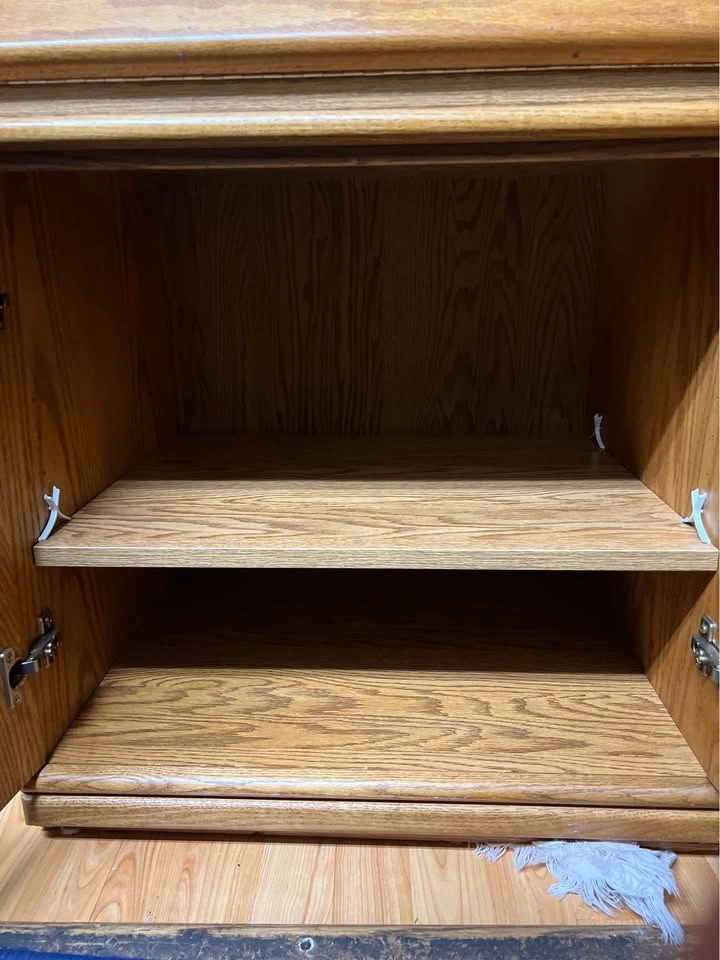 Vintage Solid Oak Nightstand / Storage Cabinet - photo 2