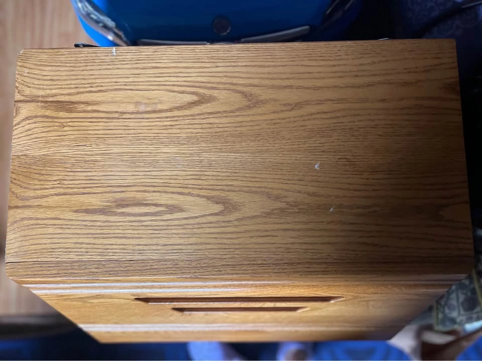 Vintage Solid Oak Nightstand / Storage Cabinet - photo 5
