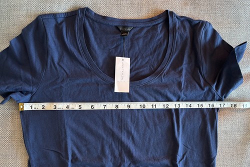 Ann Taylor NWT XS Navy Pima Cotton Tunic Tee Short Sleeve - photo 5