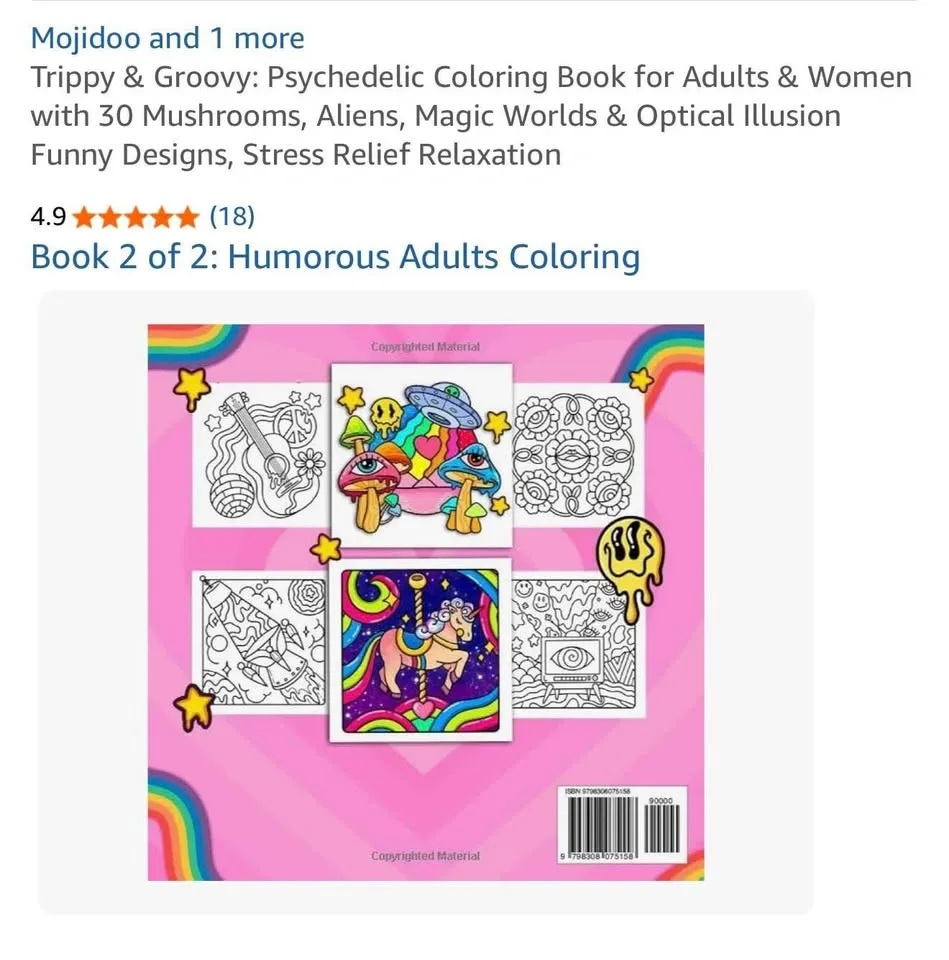 Trippy & Groovy Coloring Book - 30 Designs - photo 2