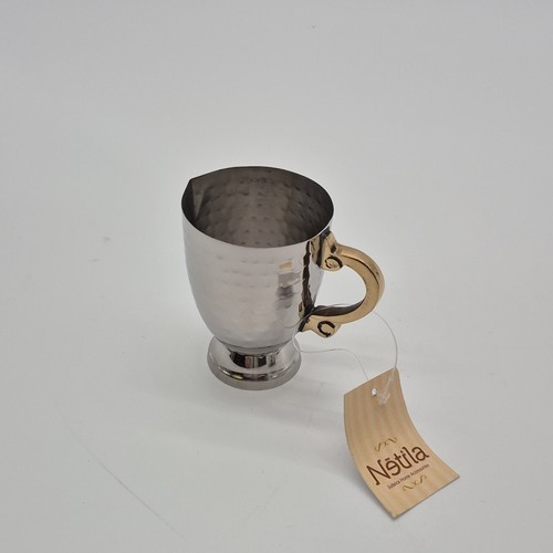 Netila Hammered Silver Tone Washing Cup & Bowl Set - photo 4