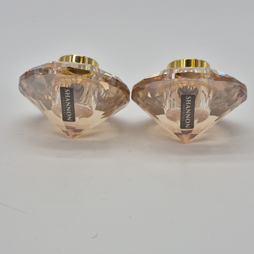Shannon Crystal Light Brown Gold Diamond Salt & Pepper Shakers S - photo 2
