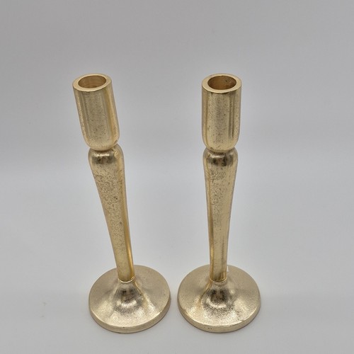 Pair of Vintage Brass Candlestick Holders - photo 2