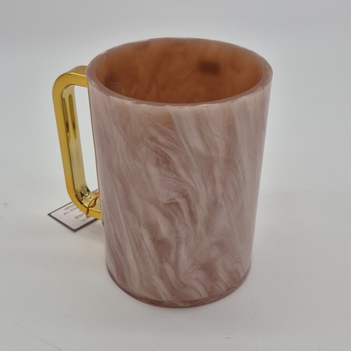 Art Judaica Pink Gold Ceramic Hand Wash Cup