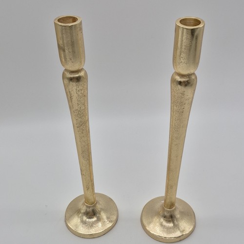 Pair of Brass Candlesticks Candle Holders Matching Set - photo 2