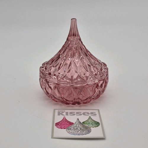 Glass Hershey's Pink Kiss Decorative Jar