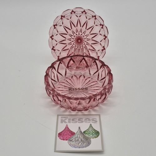 Glass Hershey's Pink Kiss Decorative Jar - photo 2
