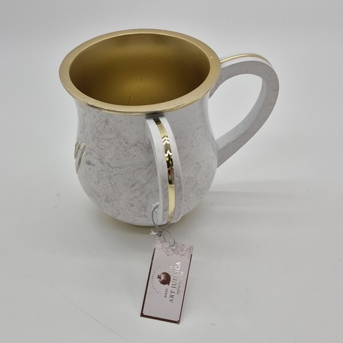 Art Judaica Silver & Gold Netilat Yadayim Washing Cup - photo 3