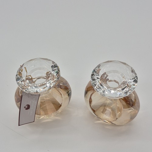 Art Judaica Glass Round Tea Light Candle Holders Set - photo 2