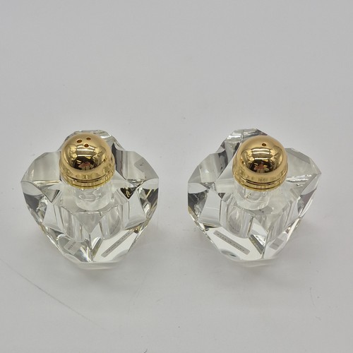 Shannon Crystal Clear & Gold Geometric Salt & Pepper Shakers - photo 2