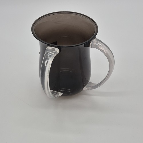 Netila Black Clear Plastic Coffee Mug Solid Color Round Handle - photo 2