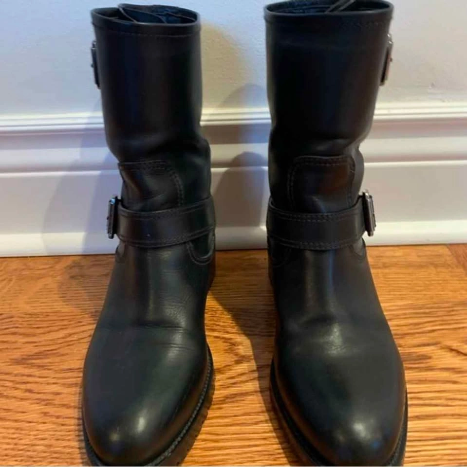 authentic Prada leather moto boots size 37 - photo 2