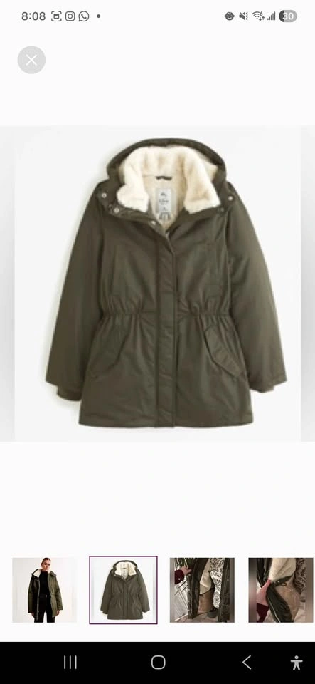 Abercrombie olive green winter parka in XS - photo 2