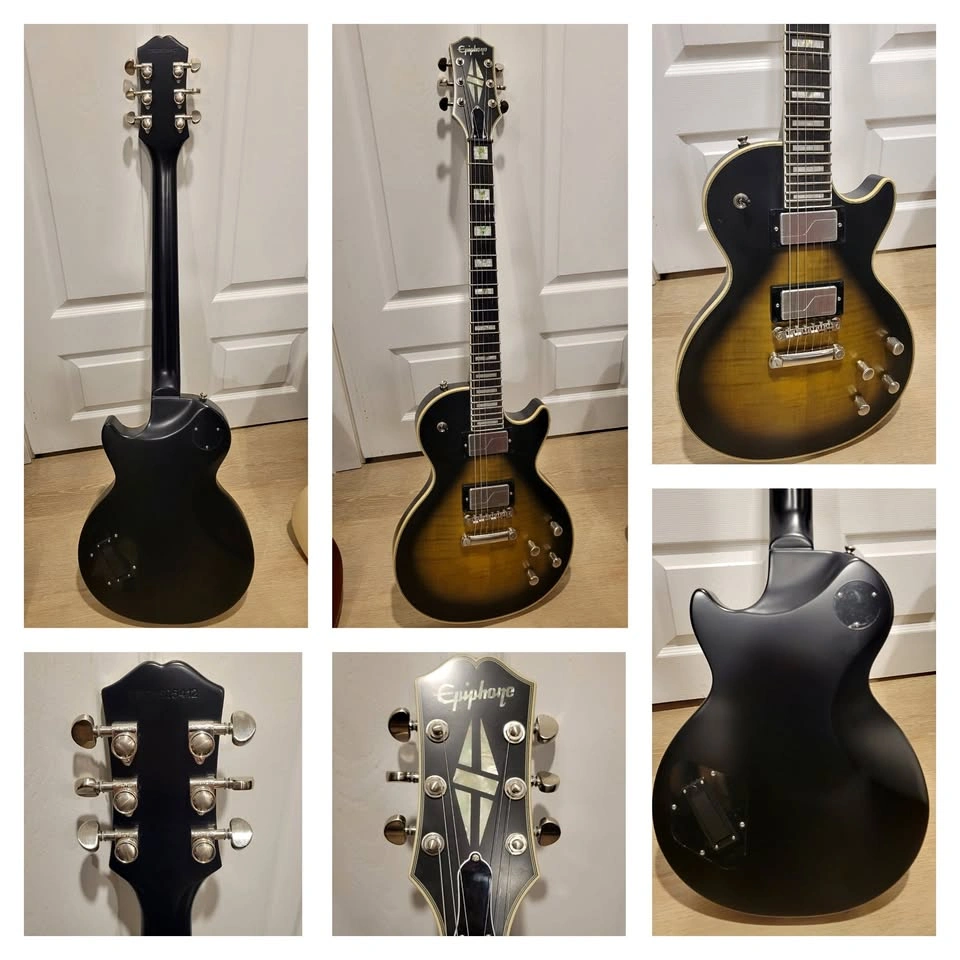 $1000 Epiphone Les Paul Prophecy Electric Guitar – Olive Tiger G