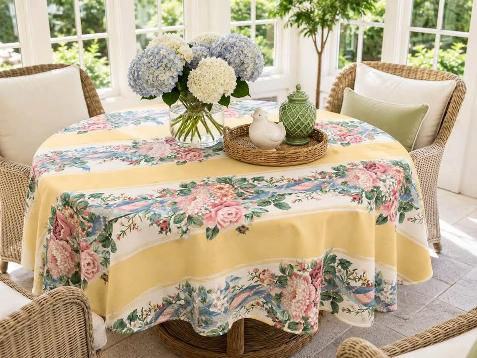Tablecloth Vintage Croscill Princess Pattern 86 “ Round