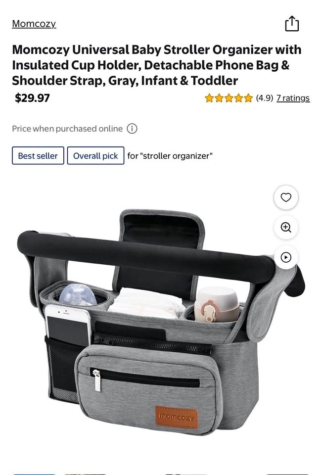 BNIB Momcozy Universal Stroller Organizer