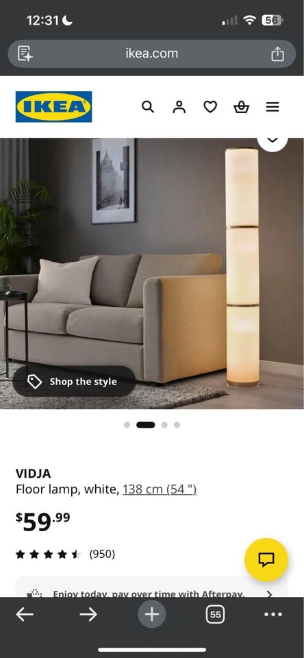IKEA VIDJA Floor Lamps (White) – Set of 2 - photo 3