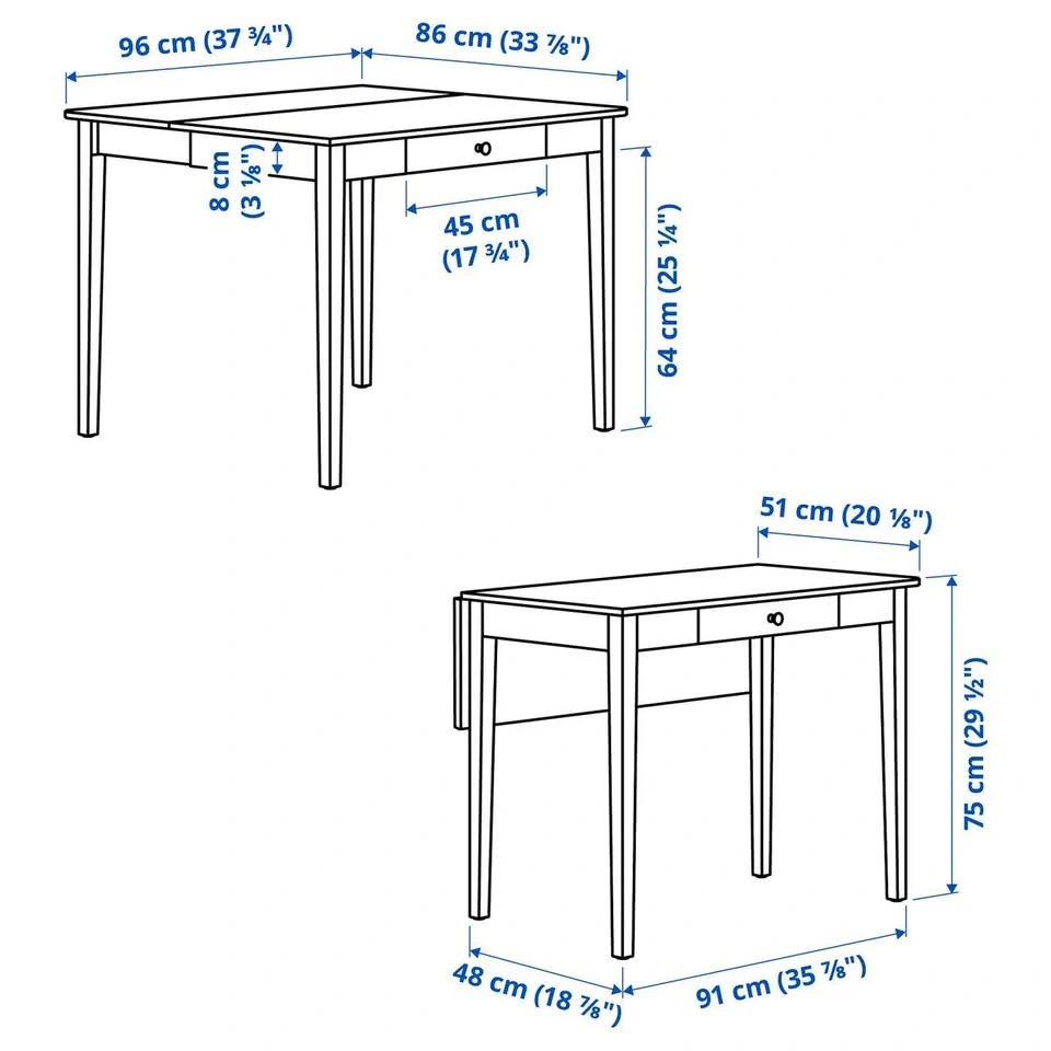 IKEA IDANAS Drop-leaf Table - photo 5