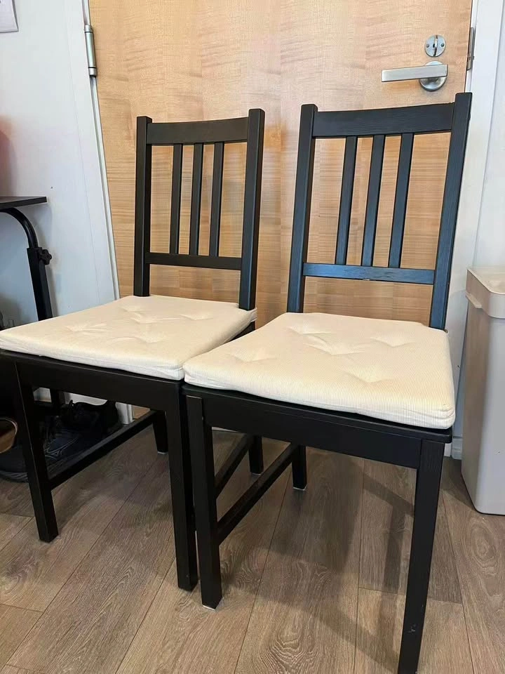 2 IKEA Dining Chairs with pads