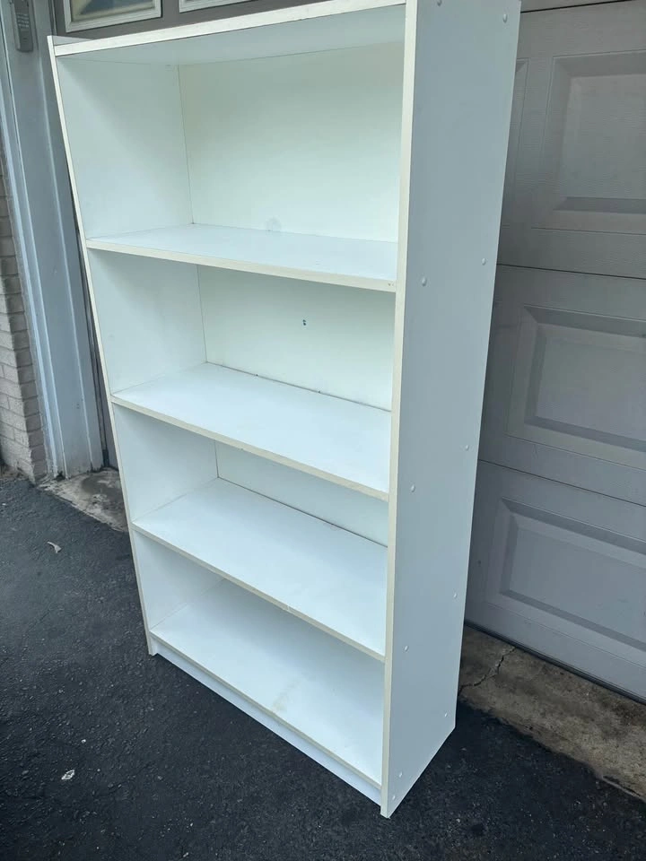 White Bookshelf / Storage Shelf - photo 2
