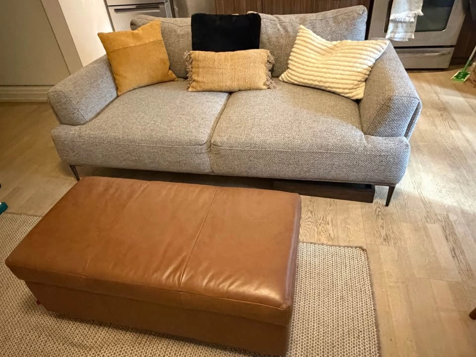 Modern Grey Fabric Sofa (moving sale - pick-up ASAP) - photo 4