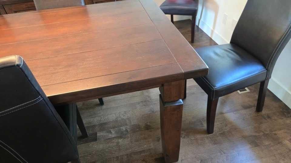 Harvest Dining Table and Leather Chairs - photo 3