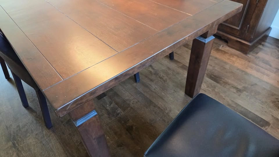 Harvest Dining Table and Leather Chairs - photo 4