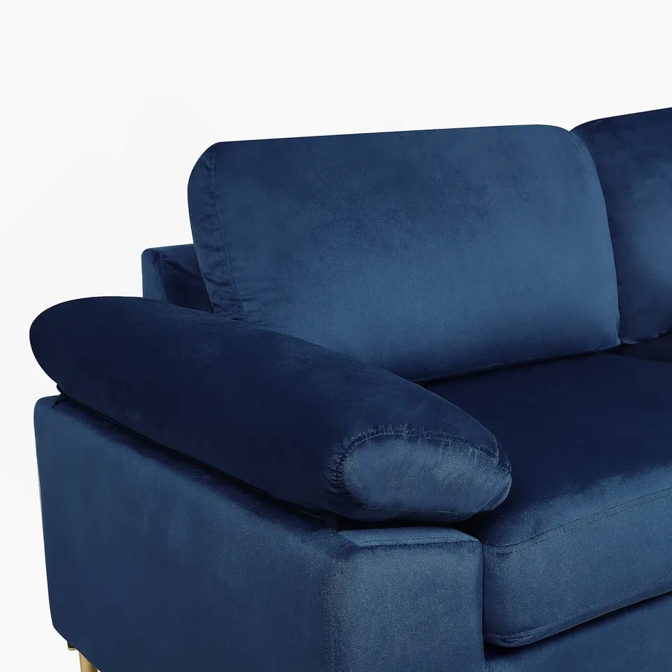 Shannon Velvet Sectional Sofa With Chaise - photo 4