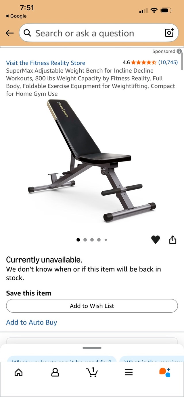 Fitness Reality 1000 SuperMax Foldable Weight Bench - photo 4