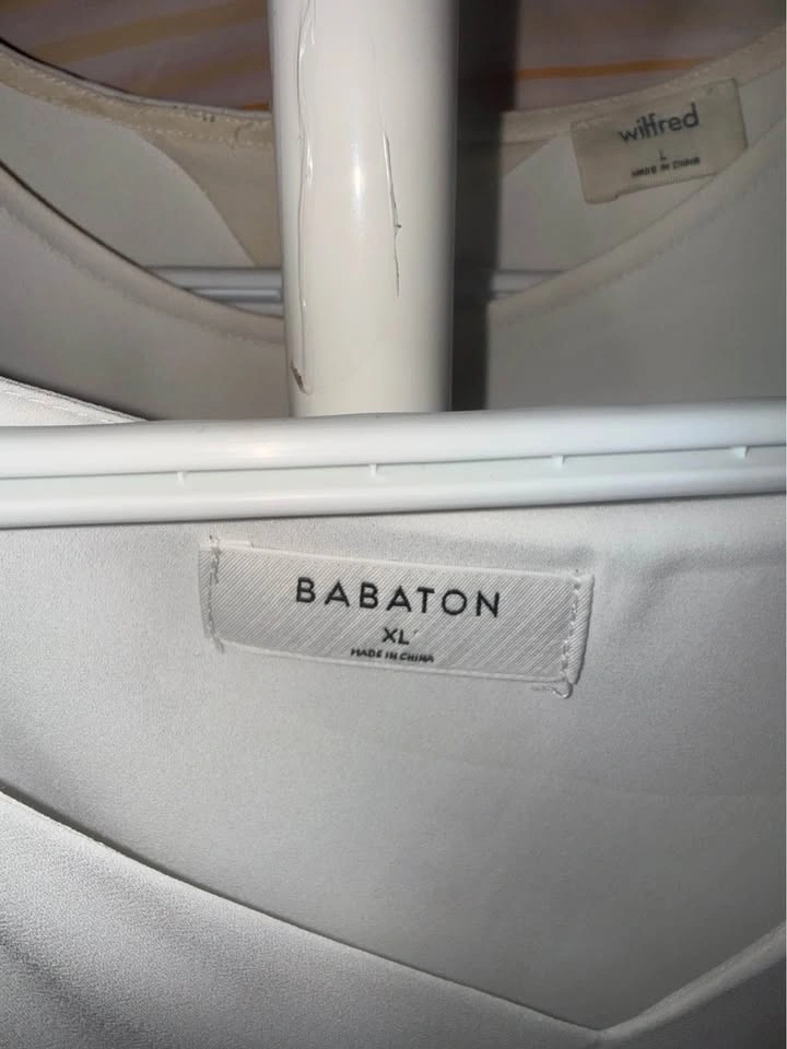 Babaton White V-Neck Blouse - photo 2