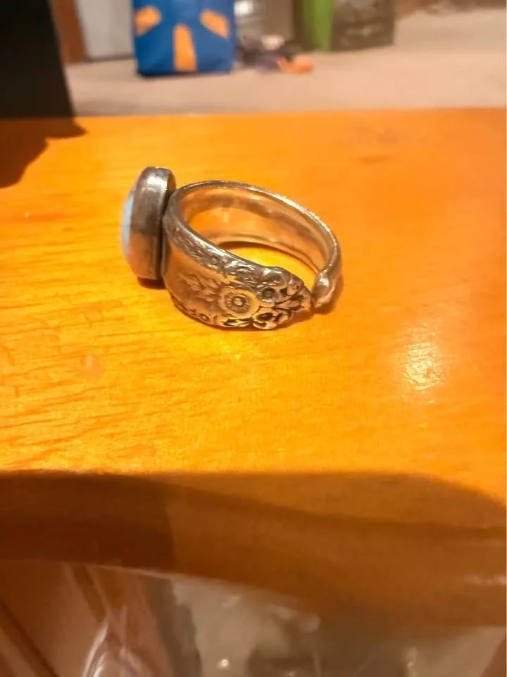 Tristan Ikaika - Larimar Silver Spoon Ring - photo 2