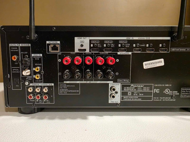 Pioneer VSX-831 AV Receiver 4K Ultra HD, 5.1 channel, Wifi/BT - photo 3
