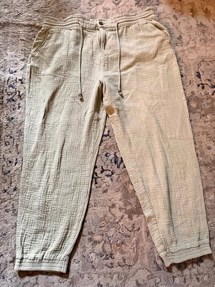 Rickis XL Sage Green Gauze Jogger Pants