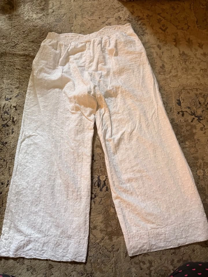 Roxy White Eyelet Wide Leg Pants - photo 4