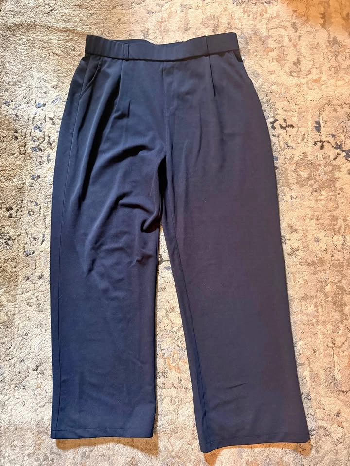 Black Wide Leg Trousers Size XL