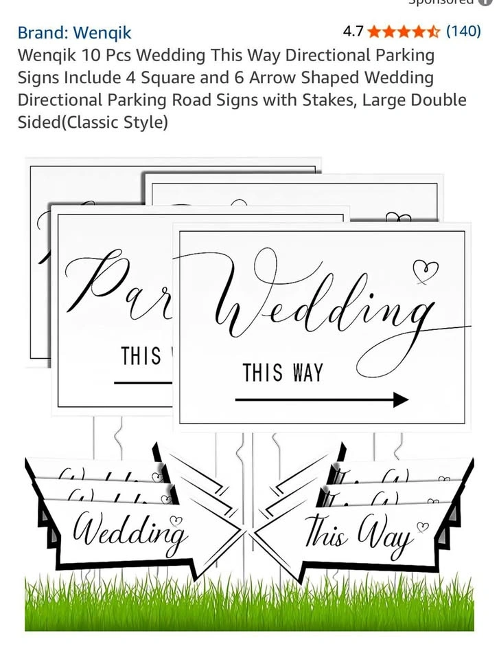 Wedding signs not used