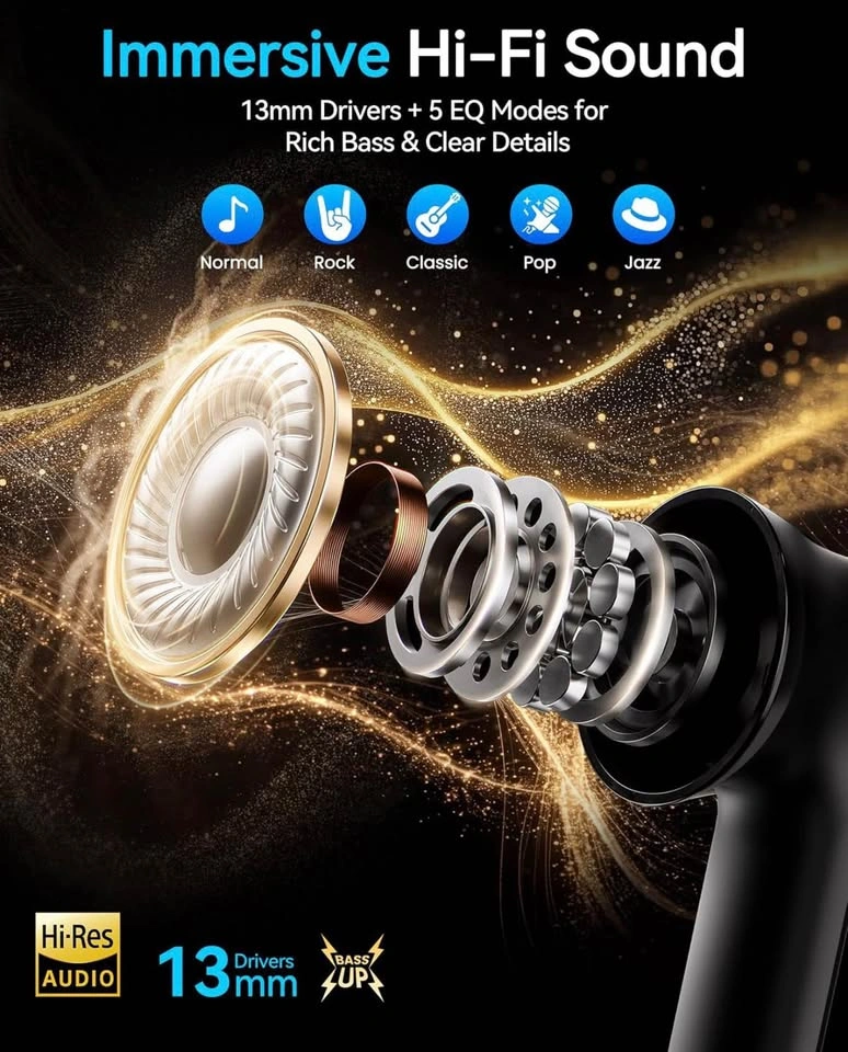Wireless Earbuds with Smart Touchscreen Case (Black) - photo 5